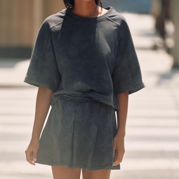 Daily Practice Anthropologie Pull-On Washed Mini Skirt Women Size XL - Picture 4 of 6